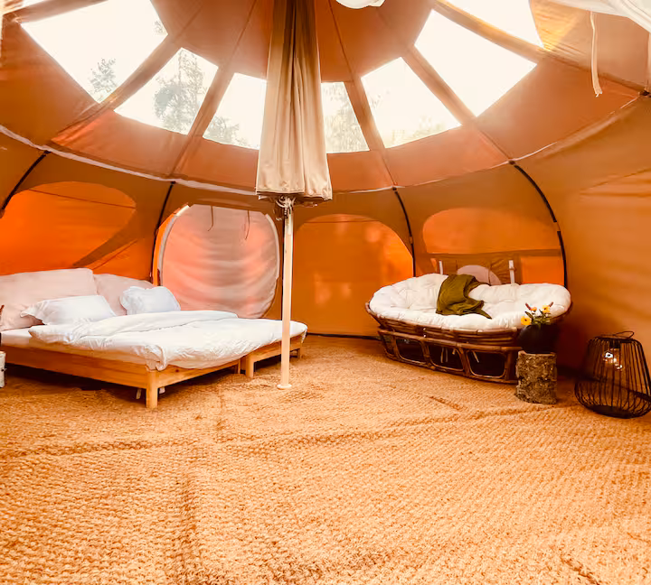 Stargaze glamping interiör
